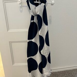 Kate Spade Navy Blue Polka Dots Scarf 100% Viscose